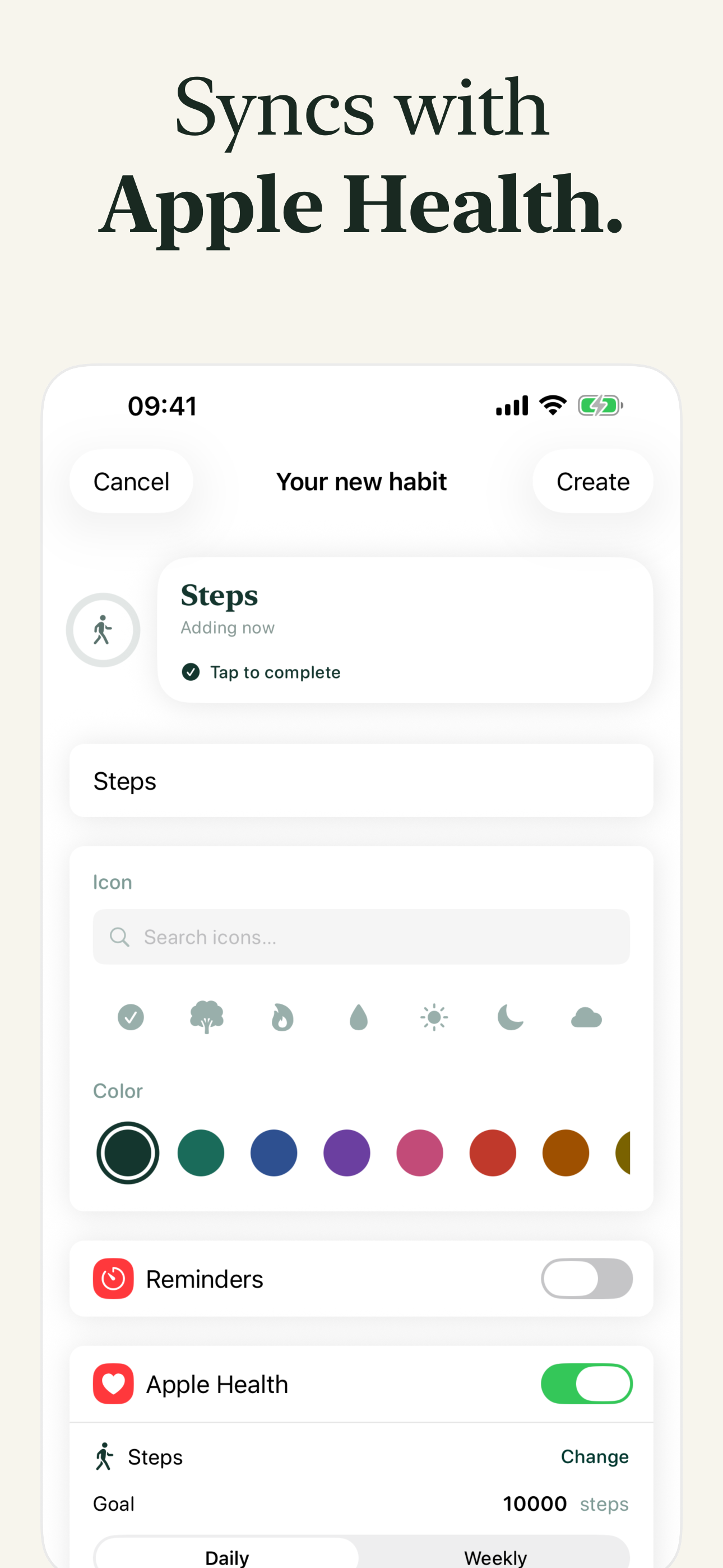 MNDFUL — Apple Health sync