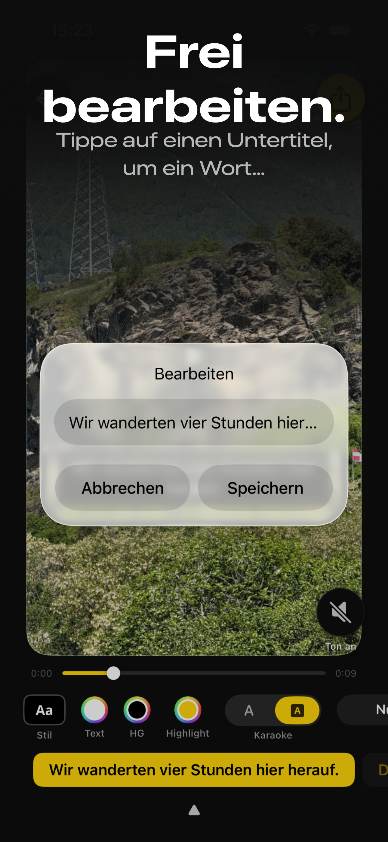 Video Captions — Untertitel bearbeiten