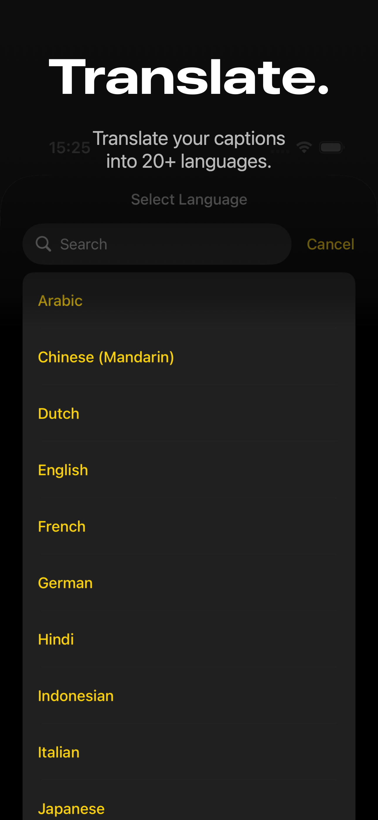 Video Captions — translate captions into 20+ languages