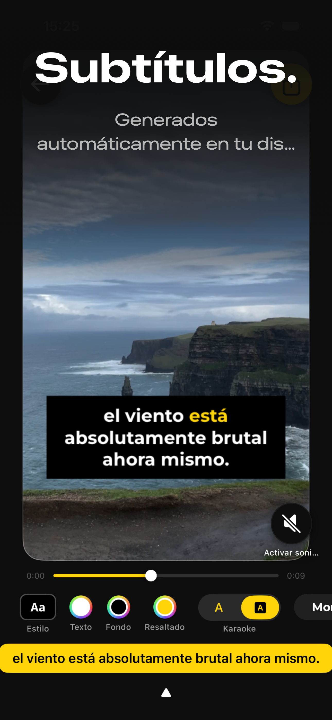 Video Captions — subtitulos generados automaticamente