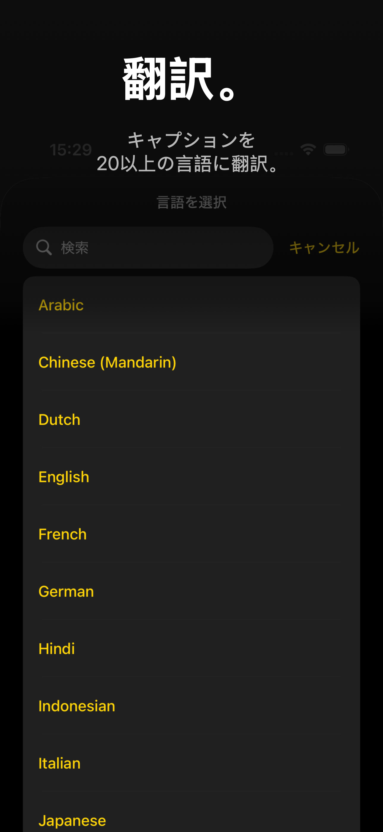 Video Captions — 字幕を翻訳