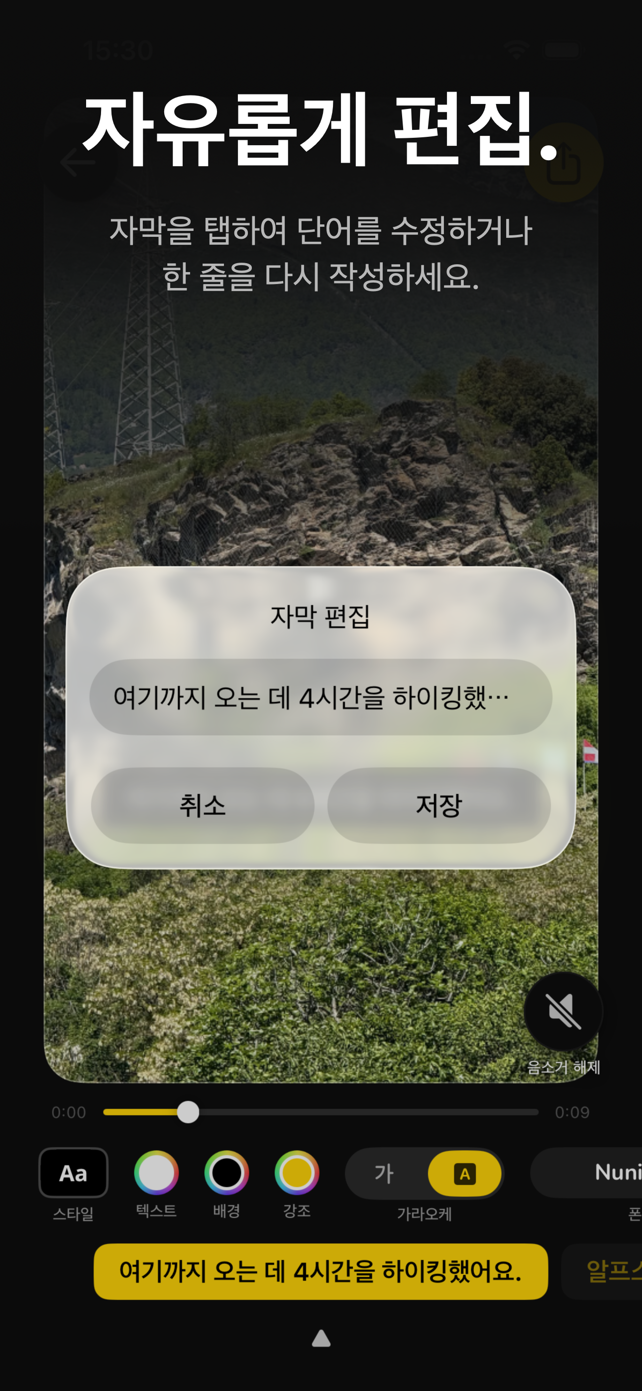 Video Captions — 자막 편집