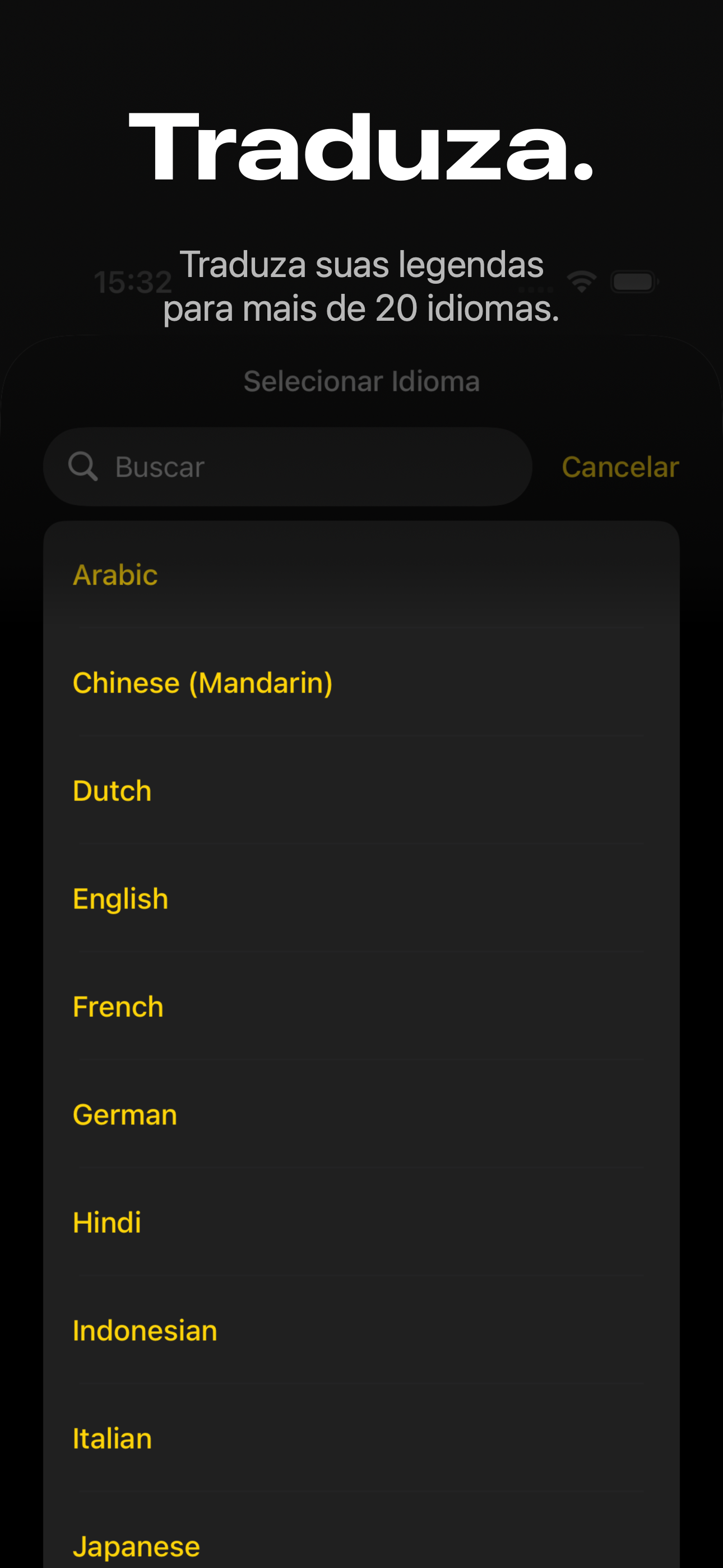 Video Captions — traduzir legendas
