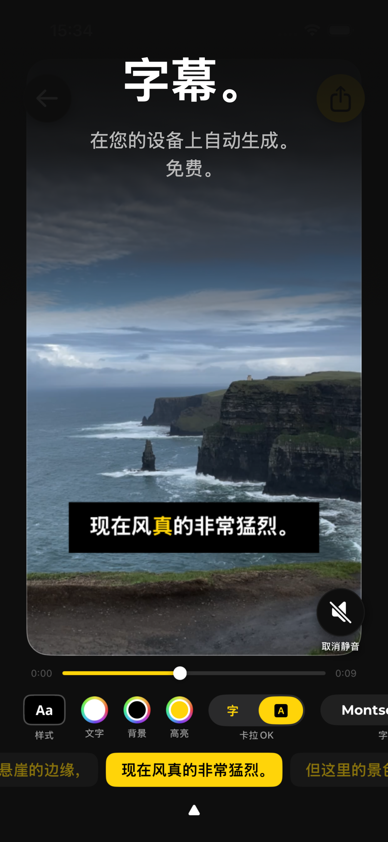 Video Captions — 自动生成的字幕